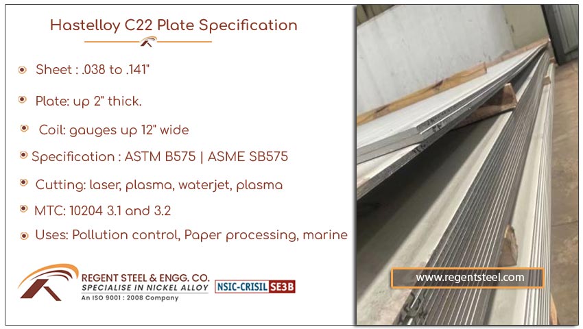 Hastelloy C22 Plate specification