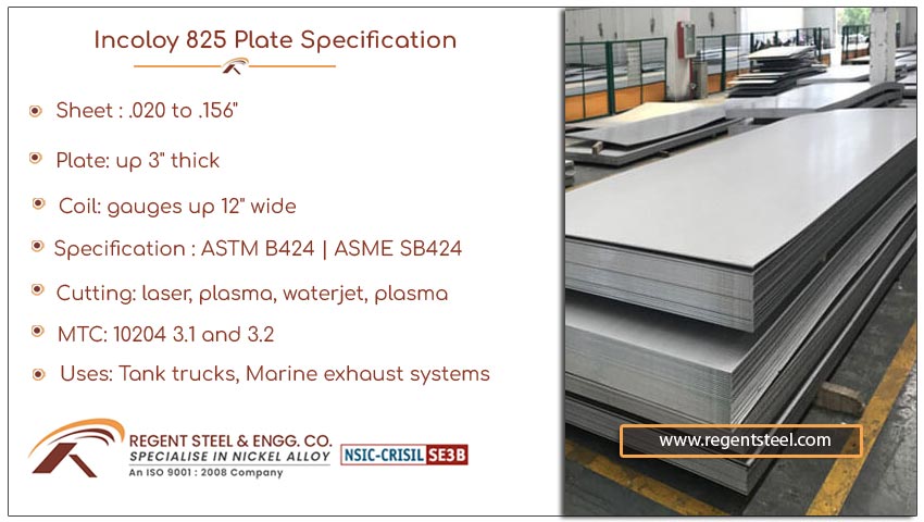 Incoloy 825 Plate specification