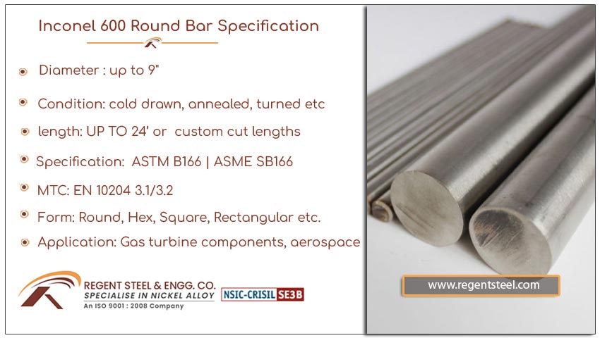 Inconel 600 round bar specification