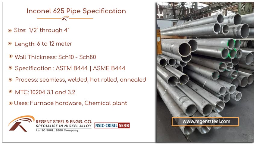 Inconel 625 pipe specification