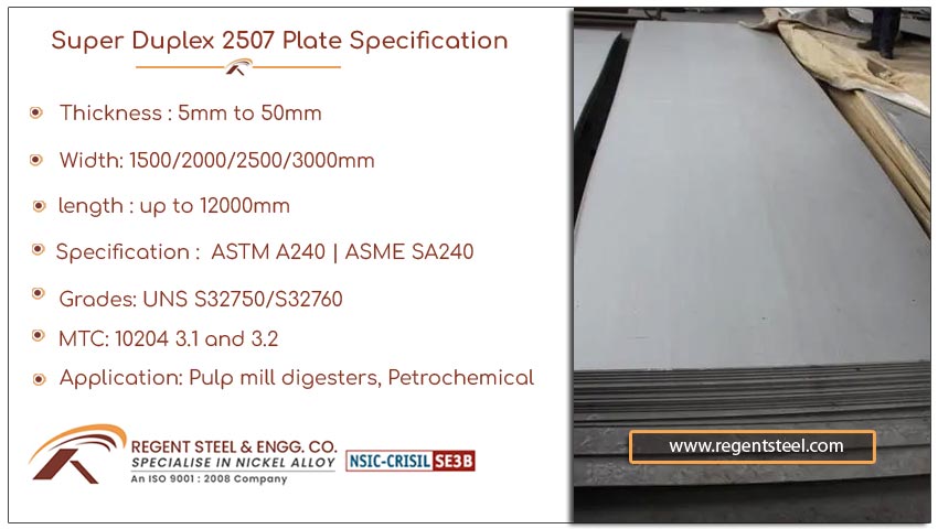 super duplex 2507 plate specification